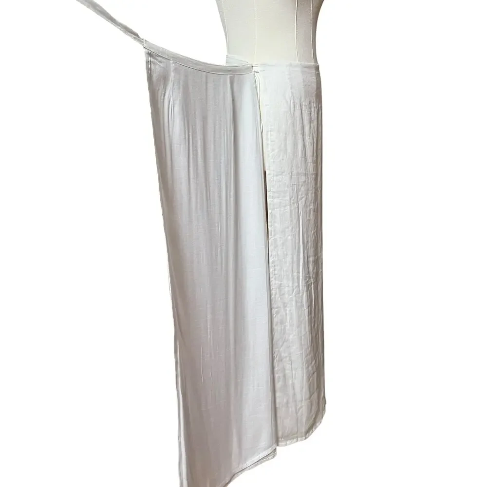 Faithfull The Brand Elodia Wrap Skirt 100% Linen 4 High Waist Side Tie-fastening - Picture 11 of 16